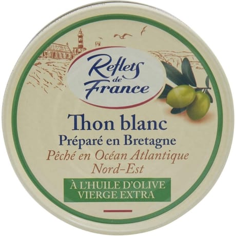Reflets de France thon blanc huile d'olive vierge extra 104g