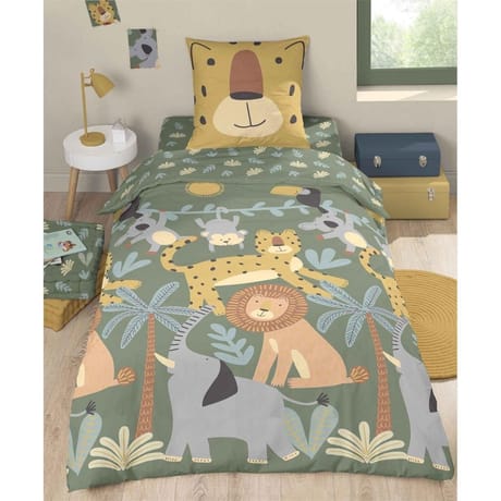 Parure housse de couette 140x200cm  + 1 taie 63x63cm savane
