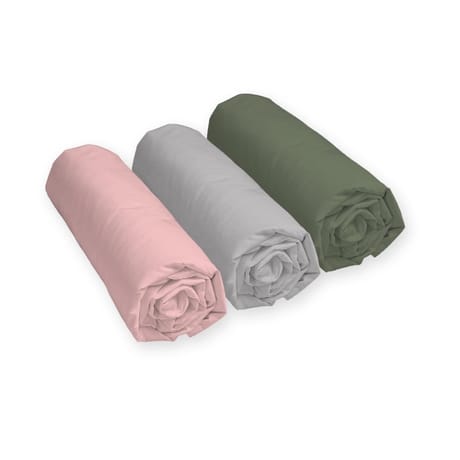 Drap housse coton 140x190cm + 25cm unis assortis
