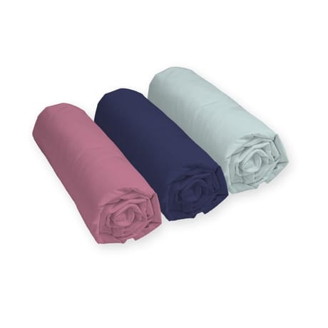 Drap housse coton 160x200cm unis assortis