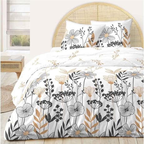 Parure housse de couette 200x200cm + 2 taies 63x63cm margaret