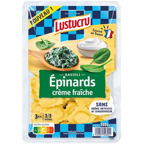 Lustucru ravioli épinards crème 300g