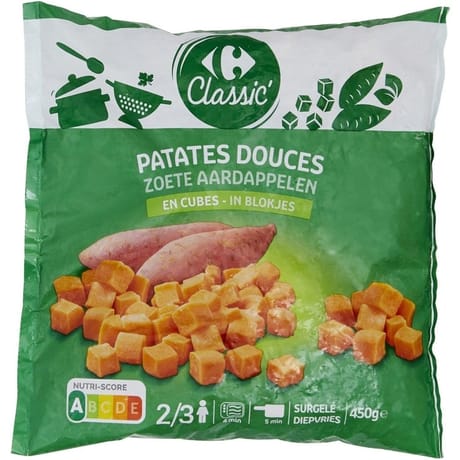 Carrefour classic' patates douces en cubes 450g