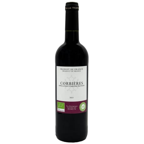Ame du terroir bio corbières rouge 75cl