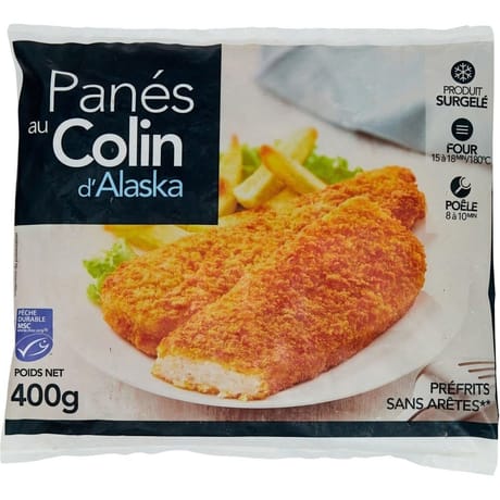 Colin pané d'alaska 400g