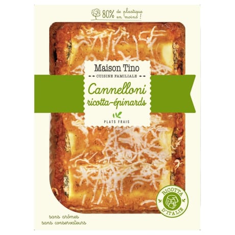 Cannelloni ricotta épinards 750g maison tino