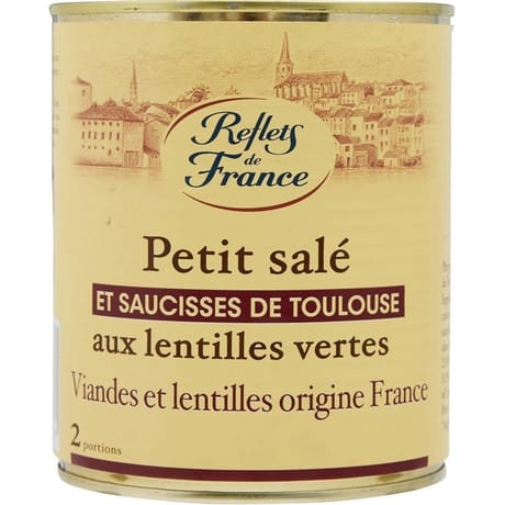 Reflets de France petit salé aux lentilles vertes 840g