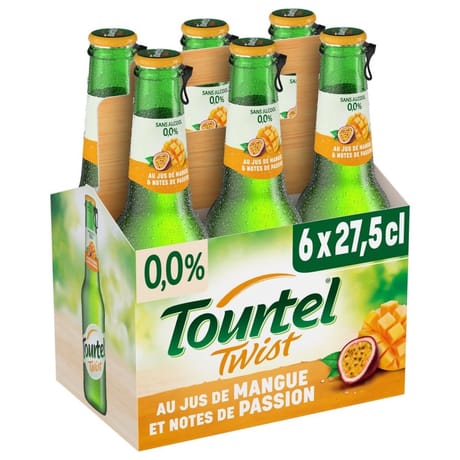 Tourtel Twist bière sans alcool aromatisée mangue 6x27,5cl 0%vol