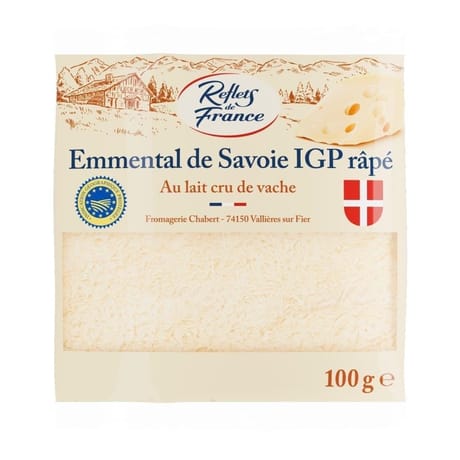Reflets de France Fromage Râpé Emmental de Savoie IGP 100g
