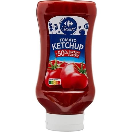 Carrefour classic' ketchup -50% sucres 530g