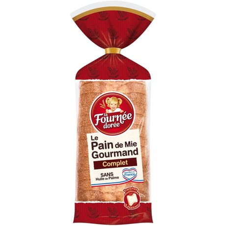La Fournée Dorée Le pain de mie gourmand complet 550g