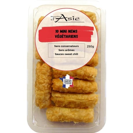 10 mini nems végetariens avec sauces 250g