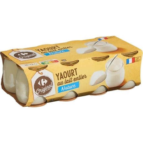 Carrefour original yaourt nature 8x125g