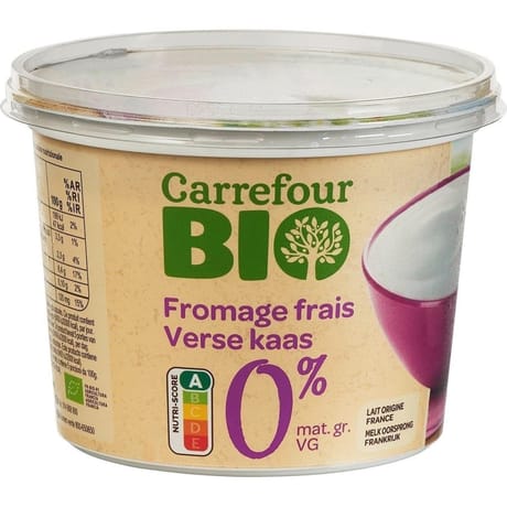 Carrefour bio fromage frais 0% mg 500g