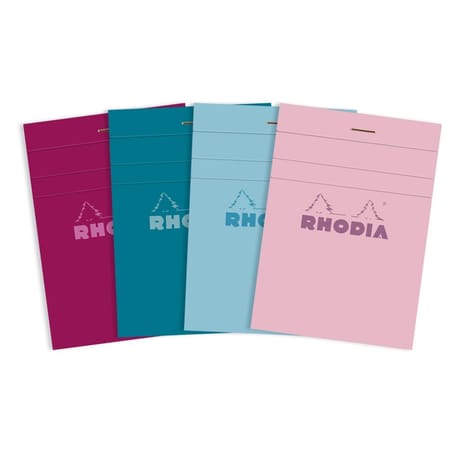 Rhodia bloc agrafe non perforé 85x120 160pages 5x5 color