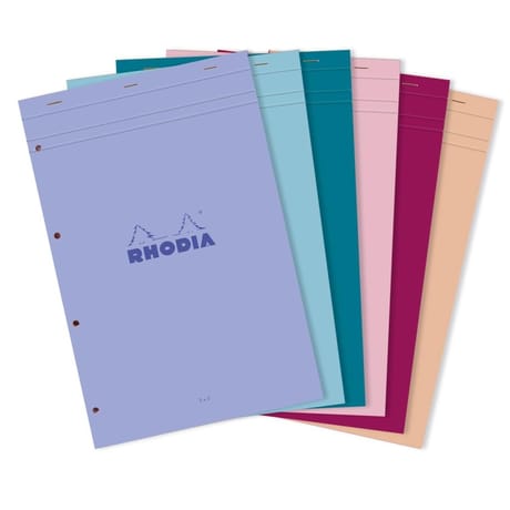 Rhodia bloc agrape perforé 210x318 160pages 5x5 color