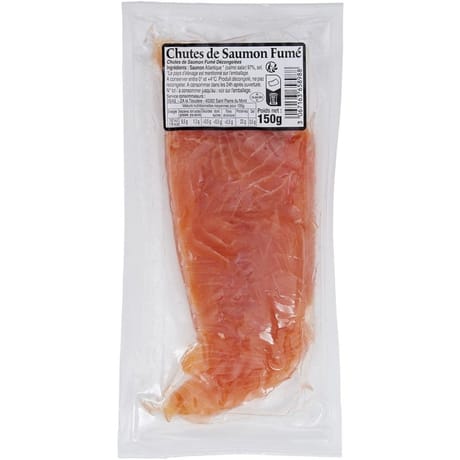 Chutes de saumon fumé Atlantique 150 gr