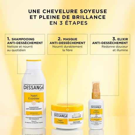 Dessange soin démêlant nutri-extreme anti-dessèchement cheveux secs 200ml