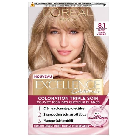 L'oréal paris excellence crème coloration 8.1 blond clair cendré
