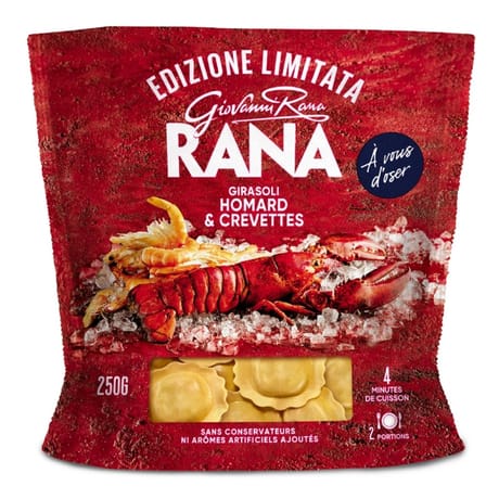 Rana pâtes fraîches édition limitée girasoli homard et crevettes 250g