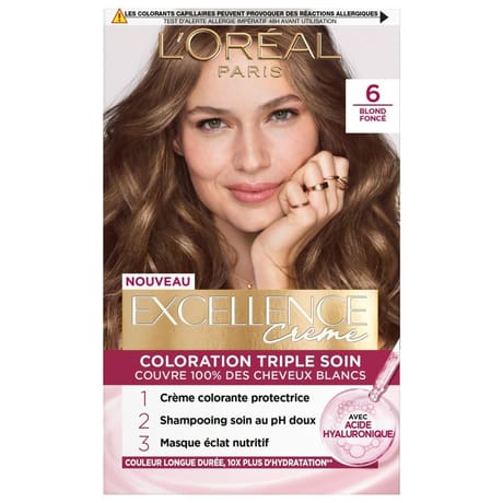 L'oréal paris excellence crème coloration triple soin n°6 blond foncé