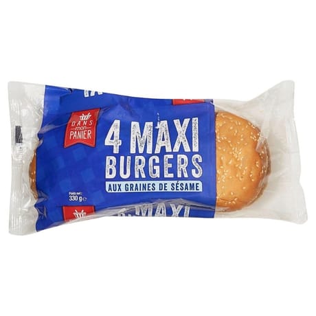 Pains burger graines de sésame x4 - 330g