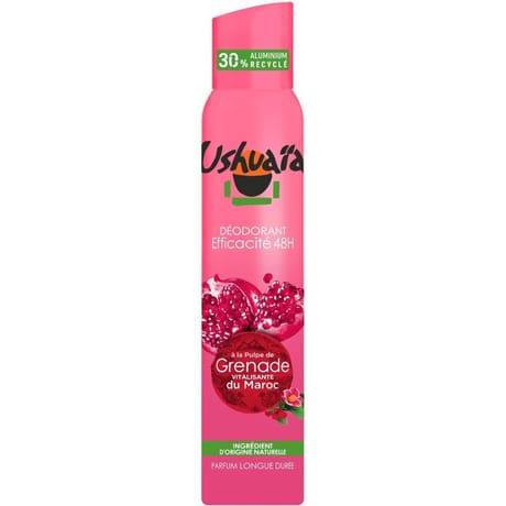 Ushuaïa déodorant 48h grenade aérosol 200ml