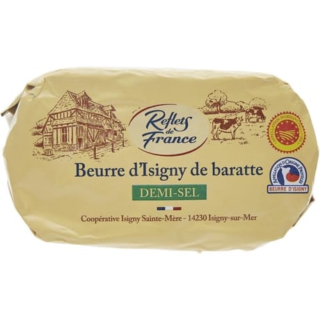 Reflets de France beurre d'isigny de baratte demi sel 250g