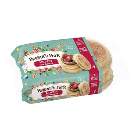 Regent's park 4 muffins nature pur beurre 250g