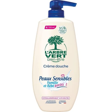 L'arbre Vert Bien Etre crème douche peaux sensibles 720ml