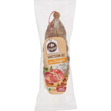 Carrefour original saucisson sec au Beaufort 250g
