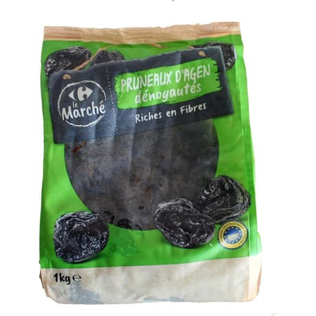 Pruneaux d'agen IGP dénoyautés (44/55) 1kg Carrefour le marché