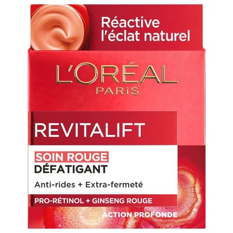 L'oréal paris revitalift ginseng soin jour rouge défatiguant 50 ml