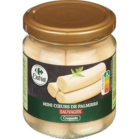 Carrefour extra mini coeurs de palmiers sauvages 115g