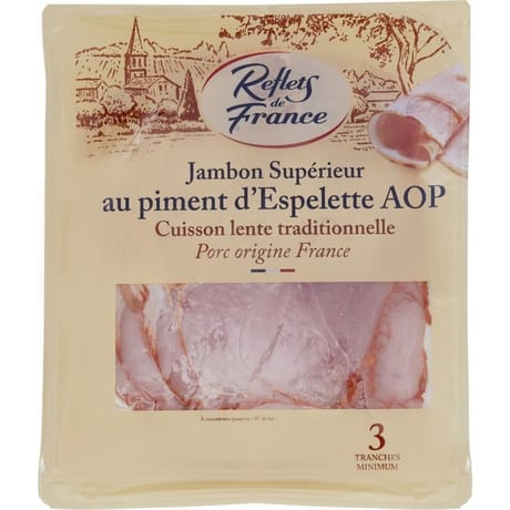 Reflet de France jambon au piment d'Espelette 3 tranches 180g