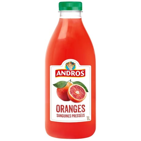 Andros jus d'oranges sanguines pressées 1l
