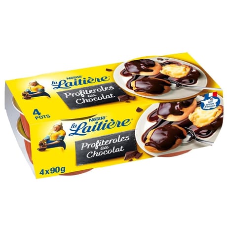 La Laitière profiteroles au chocolat 4x90g