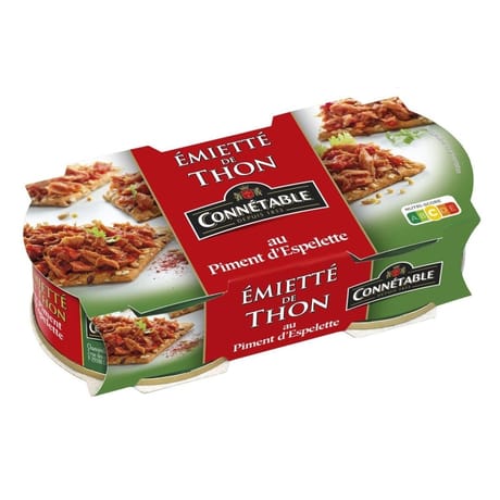 Connetable émietté de thon albacore au piment d'espelette 2x80g