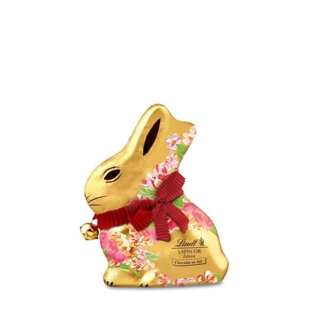 Lindt lapin or fleurs chocolat lait x1-100g