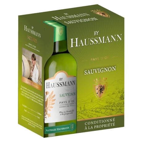 By haussmann pays d'oc sauvignon blanc bib 3l 12.5%vol