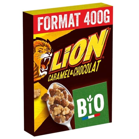 Lion céréales bio caramel et chocolat 400g