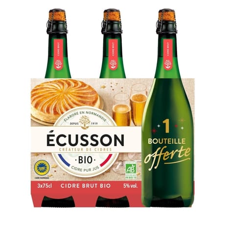 Ecusson bio brut généreux 3x75cl