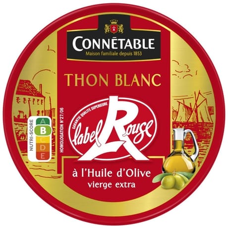 Connetable 1/5 thon blanc germon à l'huile d'olive vierge extra label rouge 160g