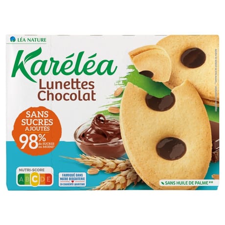 Karelea lunettes chocolat noir sans sucres ajoutés 175g