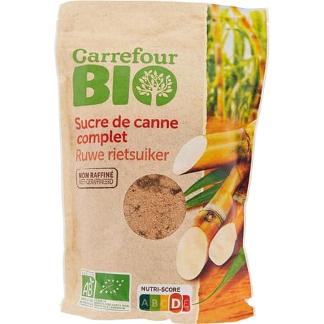Carrefour bio sucre de canne complet bio - 500g
