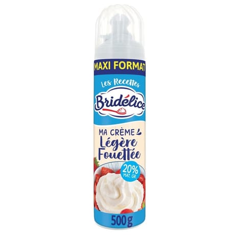 Bridélice ma crème légère fouettées aérosol 20% mg 500g