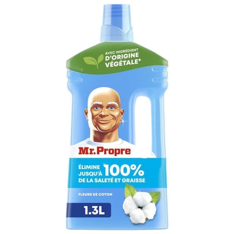 Mr propre nettoyant liquide sol multi-usages fleurs de coton 1.3l