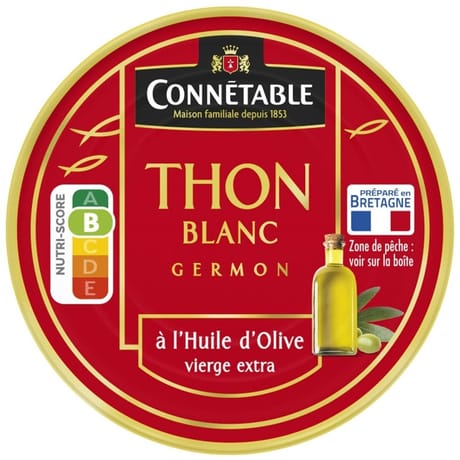 Connétable thon blanc à l'huile d'olive 1/10 80g