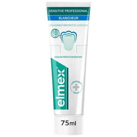 Elmex sensitive professional blancheur dentifrice lot de 2x75ml