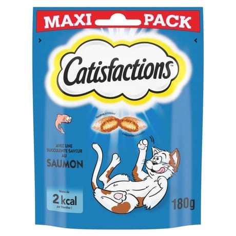 Catisfactions friandises pour chat au saumon 180g